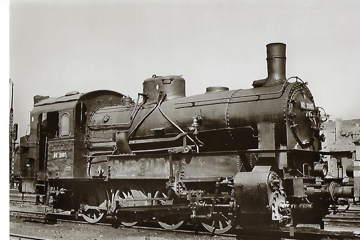 Güterzug-Tenderlokomotive 92 2005. Krauss & Cie 1915. Eisenbahn Bestell-Nr. 1058