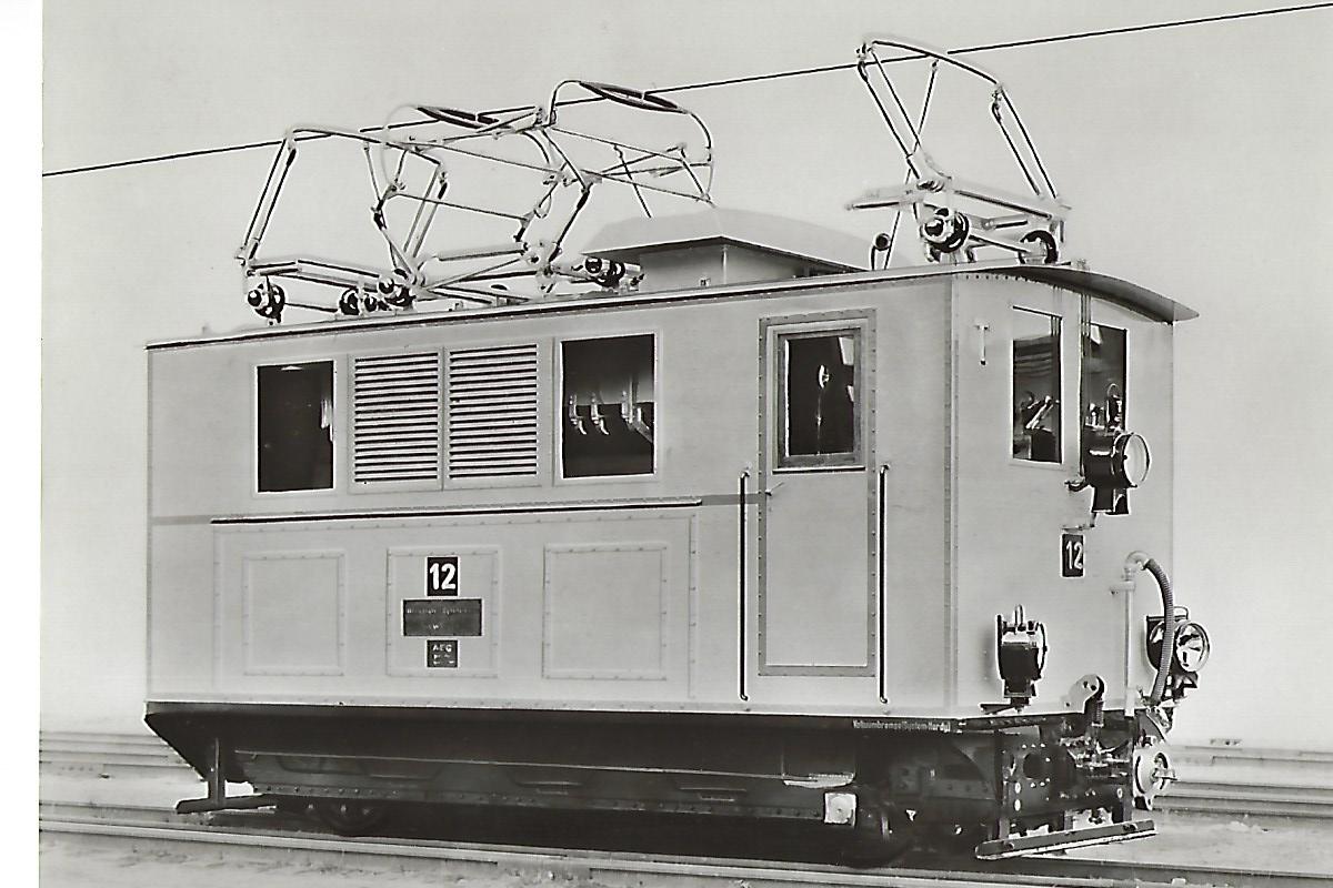 Bayerische Zugspitzbahn AG. Zahnrad-Lokomotive Nr. 12, AEG 1929. Eisenbahn Bestell-Nr. 1070