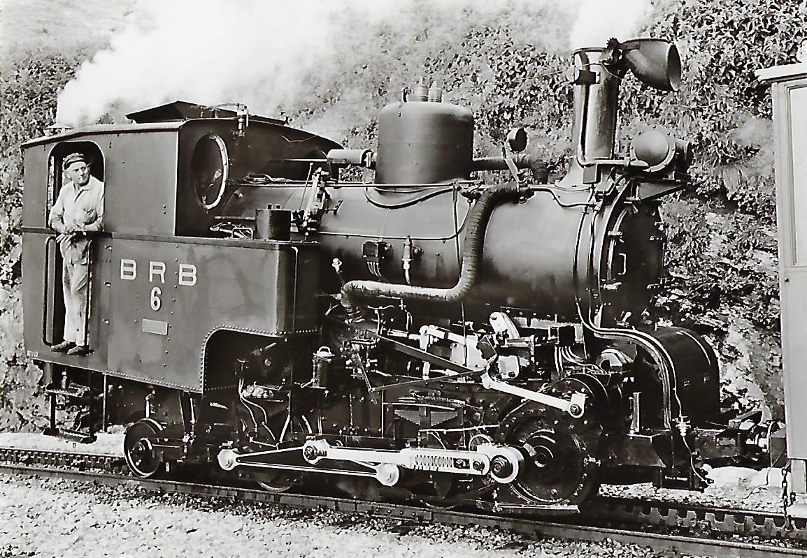 Dampflokomotive Nr. 6 der Brienz-Rothorn-Bahn, Winterthur 1933. Eisenbahn Bestell-Nr. 1092