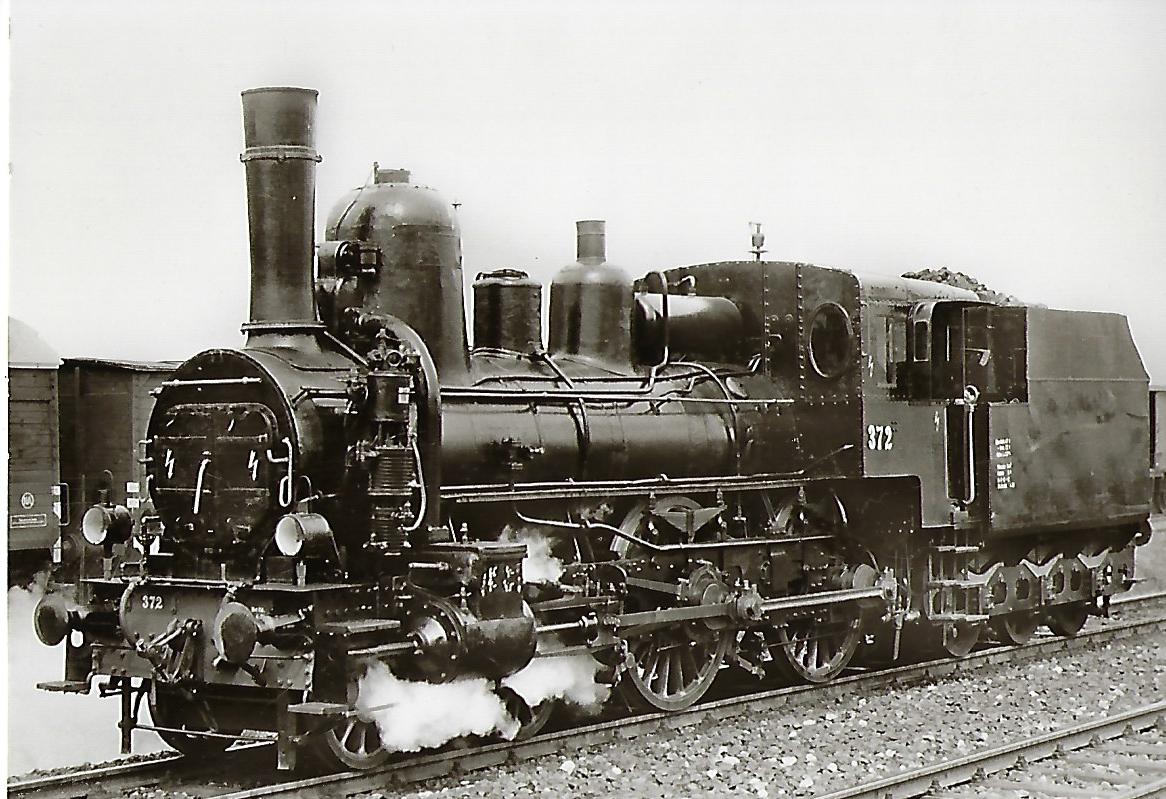 ÖBB Schnellzug-Lokomotive Nr. 372, Floridsdorf 1891. Eisenbahn Bestell-Nr. 1122