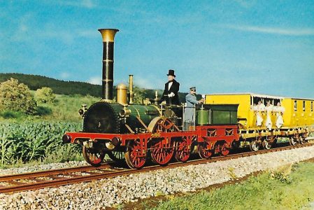 Erste deutsche Eisenbahn: Lokomotive „Adler“. Eisenbahn Bestell-Nr. 1130