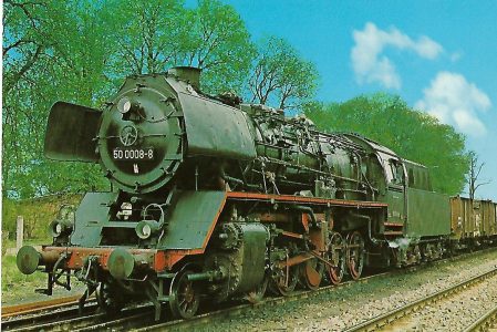 DR Güterzug-Lokomotive 50 0008-8 in Karstädt. Eisenbahn Bestell-Nr. 1257