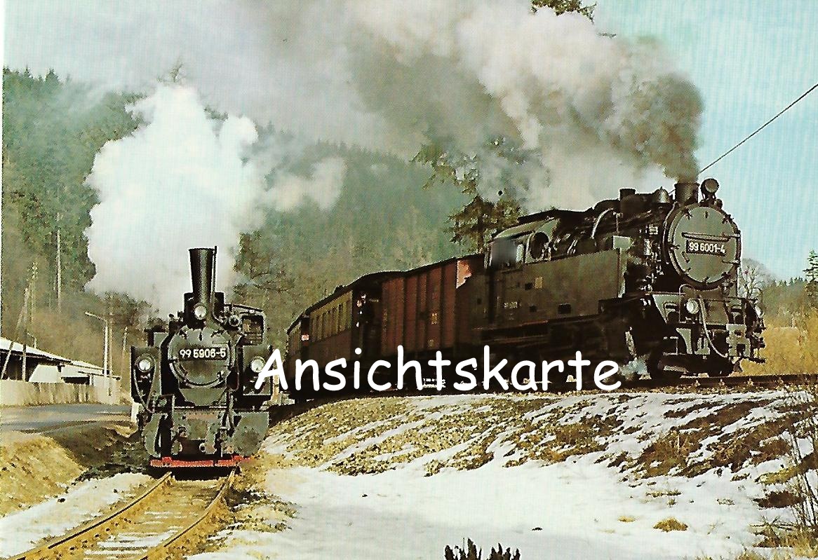 Selketalbahn: Doppelausfahrt aus Bf. Alexisbad. Eisenbahn Bestell-Nr. 1260