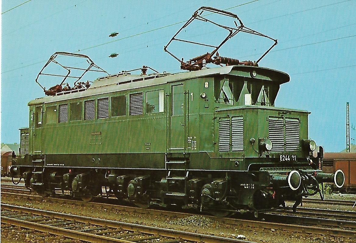 Lokomotive E 244 31 der DB in Neustadt an der Weinstraße. Eisenbahn Bestell-Nr. 5165
