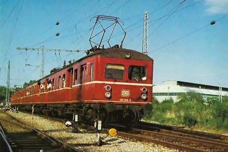 ET 465 009-9am 25.5.1979 als Pendelzug zwischen München Hbf. und Aw München-Freimann. Eisenbahn Bestell-Nr. 10285