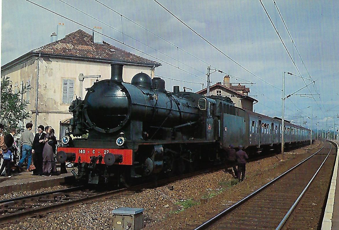 SNCF Dampflokomotive 140 C 27 (ex C.F.R.A.) bei Bourzwiller. Eisenbahn Bestell-Nr. 10309