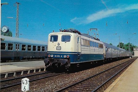 151 170-8 DB elektrische Lokomotive in Ansbach. Eisenbahn Bestell-Nr. 10312