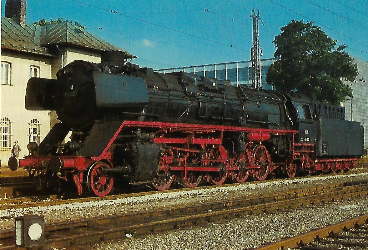 DB, Güterzug-Dampflokomotive 45 023 am 29.6.1965 im Bahnhof München-Mittersendling. Eisenbahn Bestell-Nr. 10356