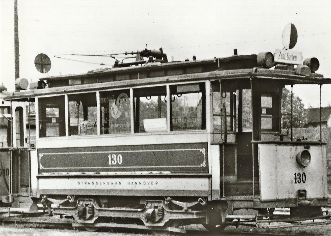 Straßenbahn Hannover Tw 130, Bj. 1896. Straßenbahn Bestell-Nr. 96042
