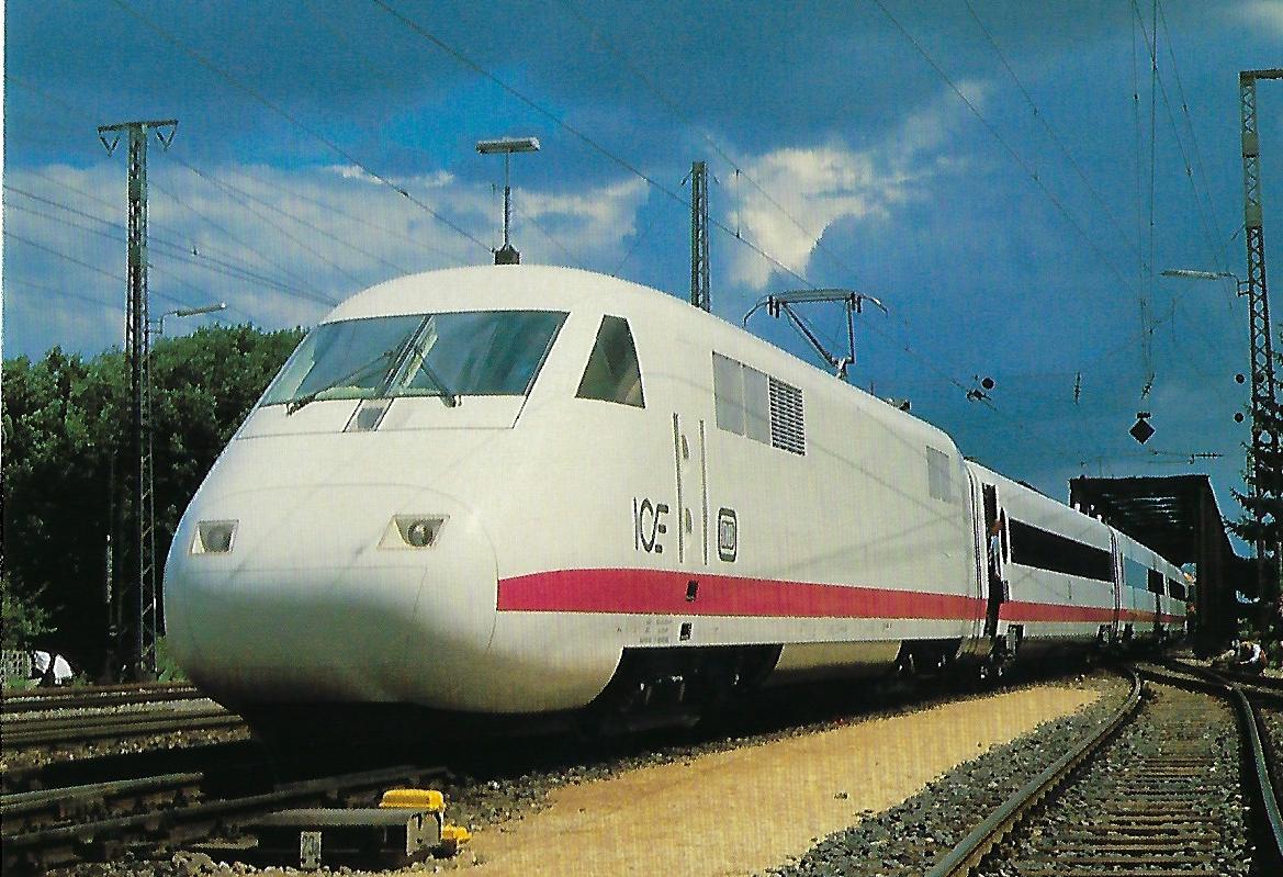 ICE, Hochgeschwindigkeitszug der DB, BZA München 1985, Bo’Bo‘ (Triebkopf). (10436)
