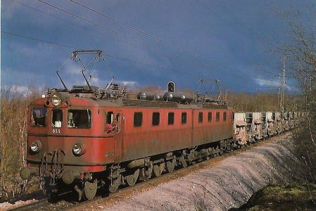 Schwedische Staatsbahnen (SJ), elektrische Doppellokomotive Dm 955. (10446)