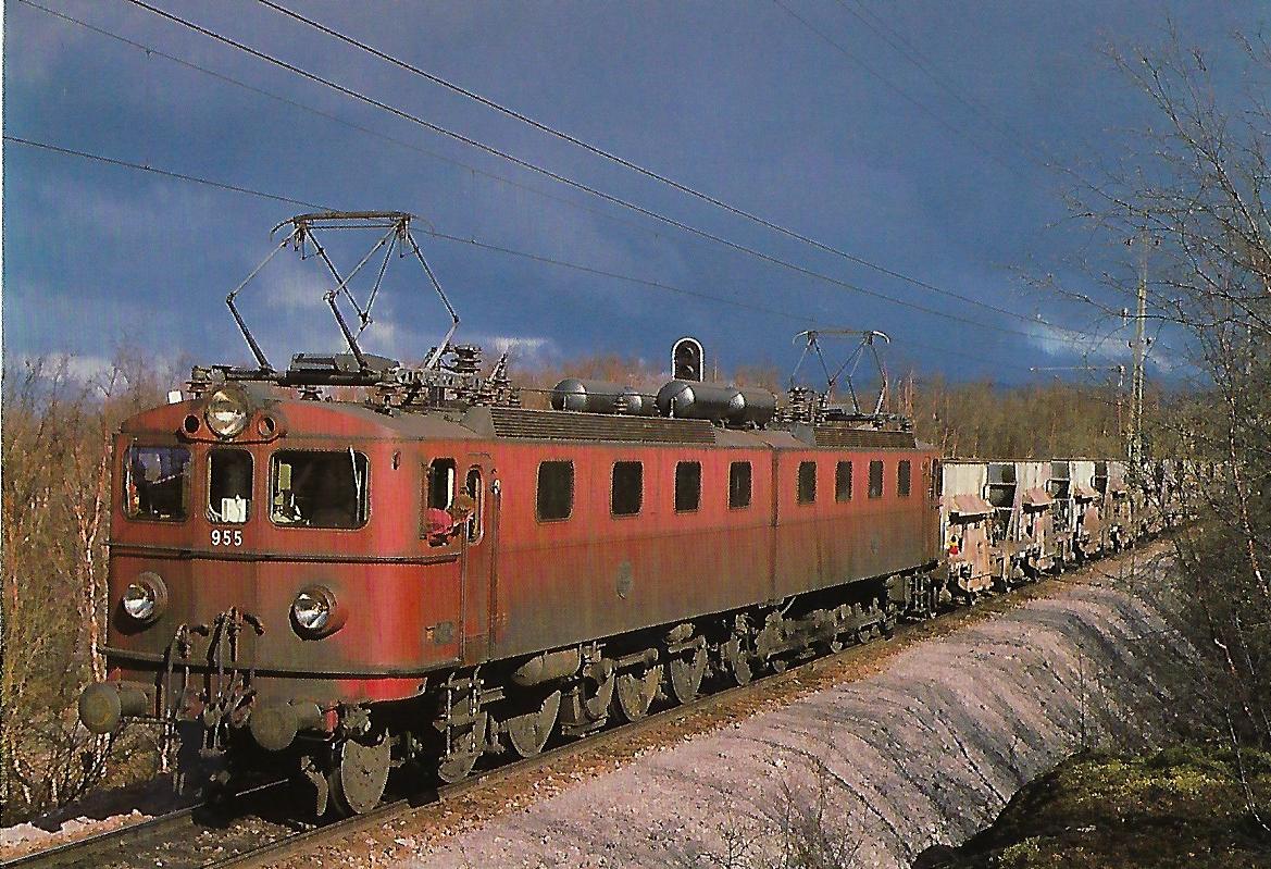 Schwedische Staatsbahnen (SJ), elektrische Doppellokomotive Dm 955. (10446)