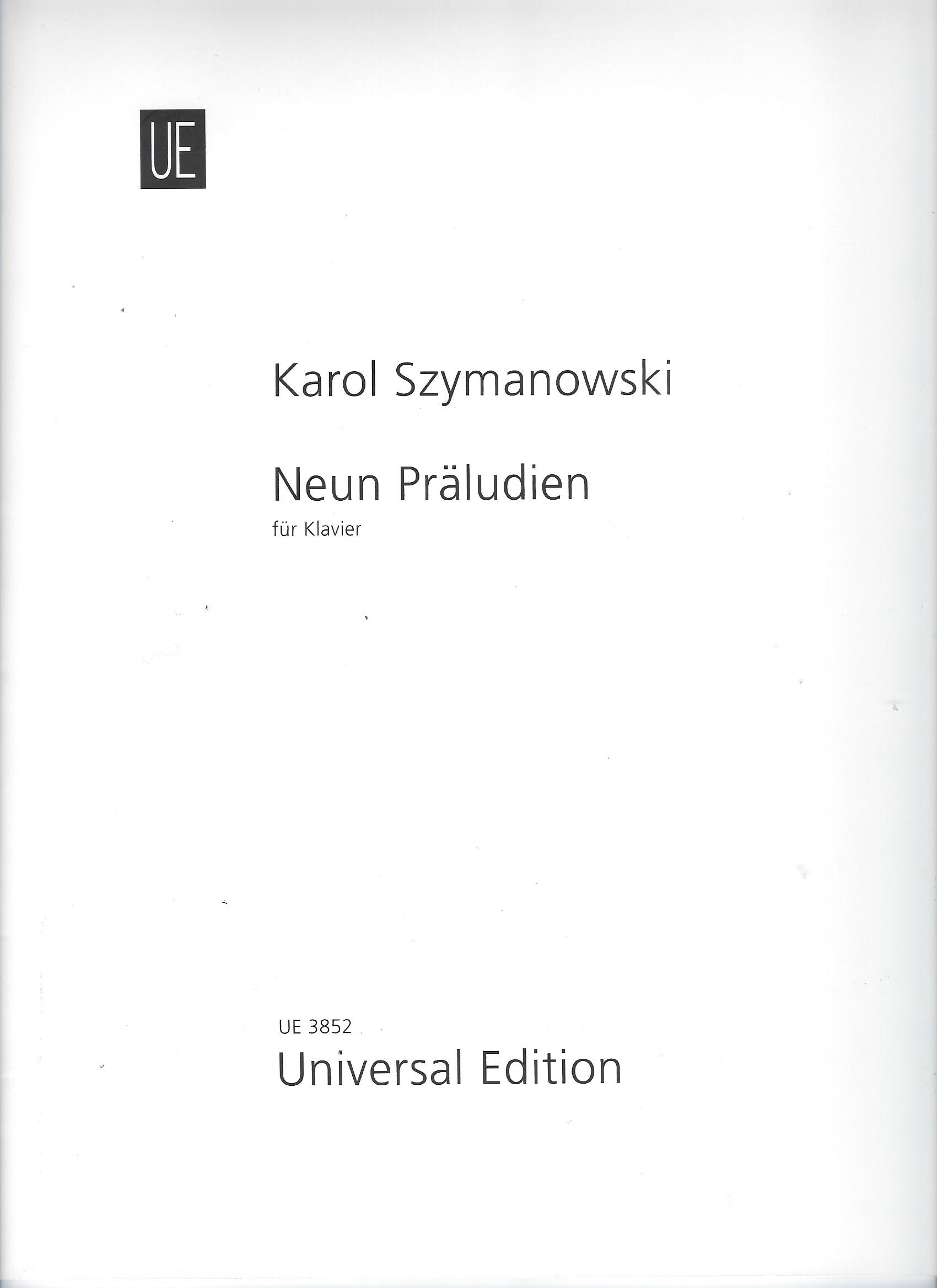 Karol Szymanowski. 9 Préludes. (Noten: Klavier zweihändig)