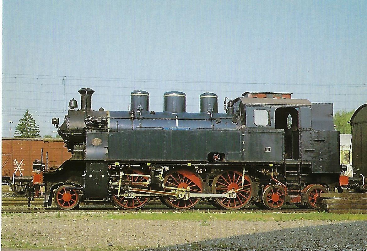 BEM, Dampflokomotive TAG 8, 1’Ch’h2t, 1987 im Bayerischen Eisenbahnmuseum, Nördlingen. Eisenbahn Bestell-Nr. 10524